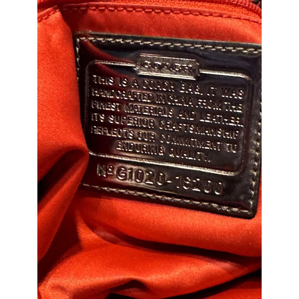 Coach Poppy Black Fabric Handbag With Red Interior & Graphic Design Zipper Closu - Picture 9 of 11